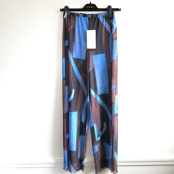 New Zara Printed Tulle Multicolor Pants 5039/419/112 NWT Small - Picture 9 of 13